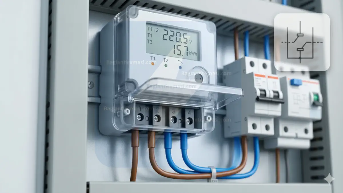 Monofaze Sayaç Bağlantı Şeması: Tek Fazlı Elektrik Saati Nasıl Bağlanır? 1 Monofaze sayaç bağlantı şeması kapak görseli