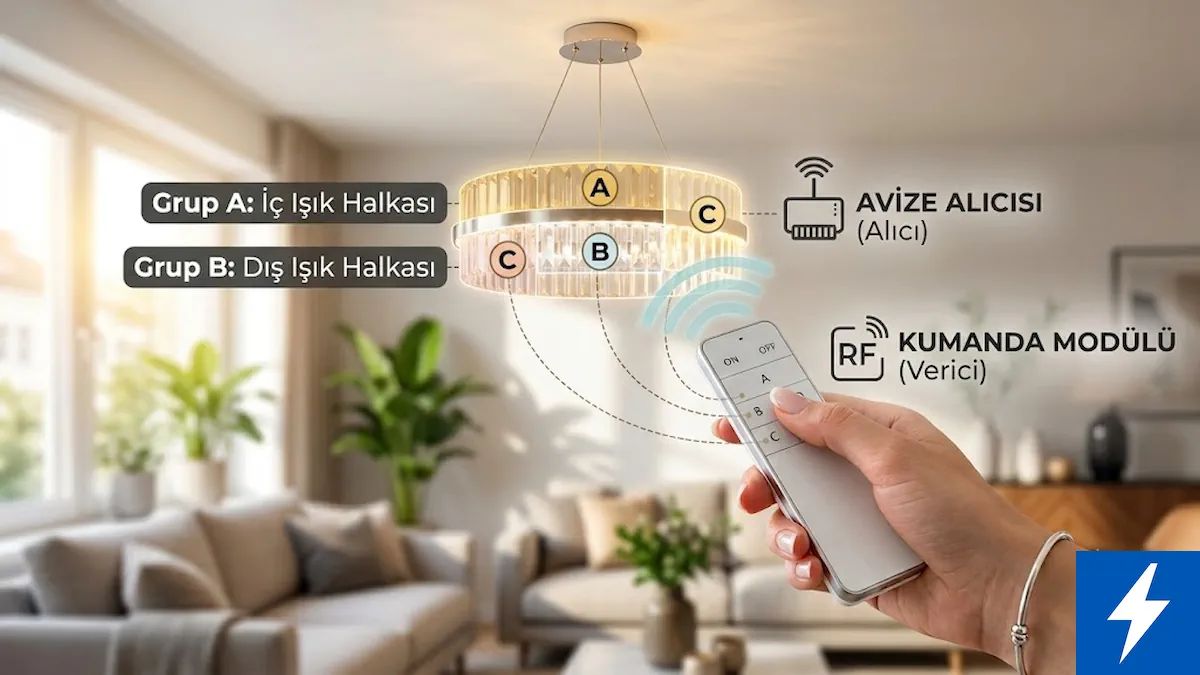 Avize kumandası bağlantı şeması kapak görseli