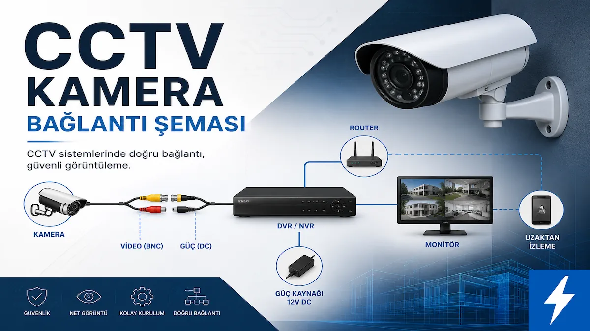 CCTV Kamera Bağlantı Şeması: Detaylı Kurulum ve BNC Soket Montaj Rehberi 1 cctv kamera bağlantı şeması kapak görseli
