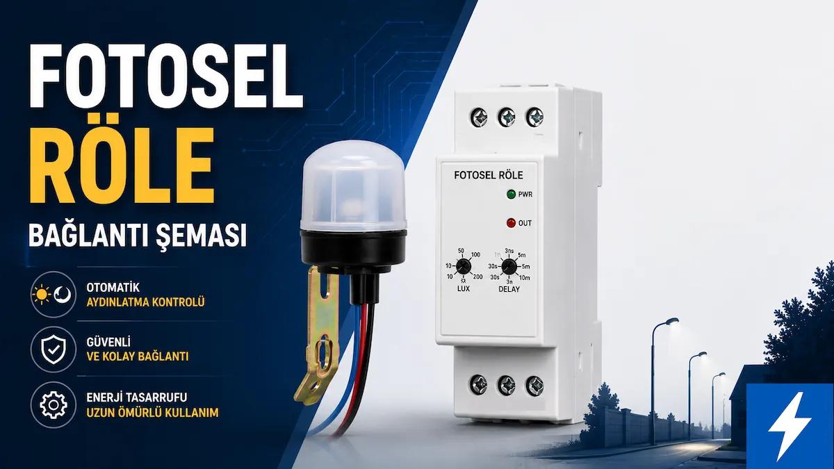 Fotosel Röle Bağlantı Şeması; Fotosel Röle Nedir, Nasıl Çalışır? 1 fotosel röle bağlantı şeması kapak görseli