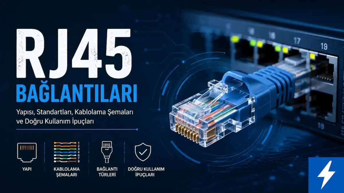 RJ45 Kablo Renk Sıralaması: Kusursuz Ethernet ve İnternet Kablosu Bağlantı Rehberi 1 RJ45 bağlantıları ve renk sıralaması makalesinin kapak görseli