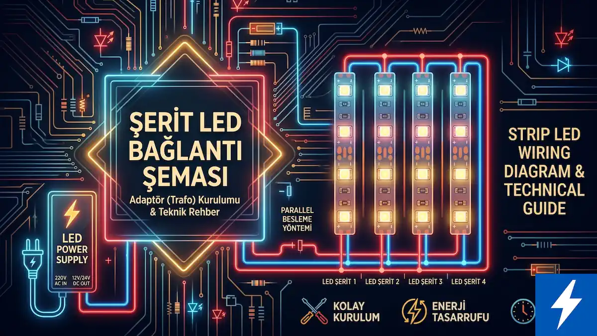şerit led bağlantı şeması kapak görseli