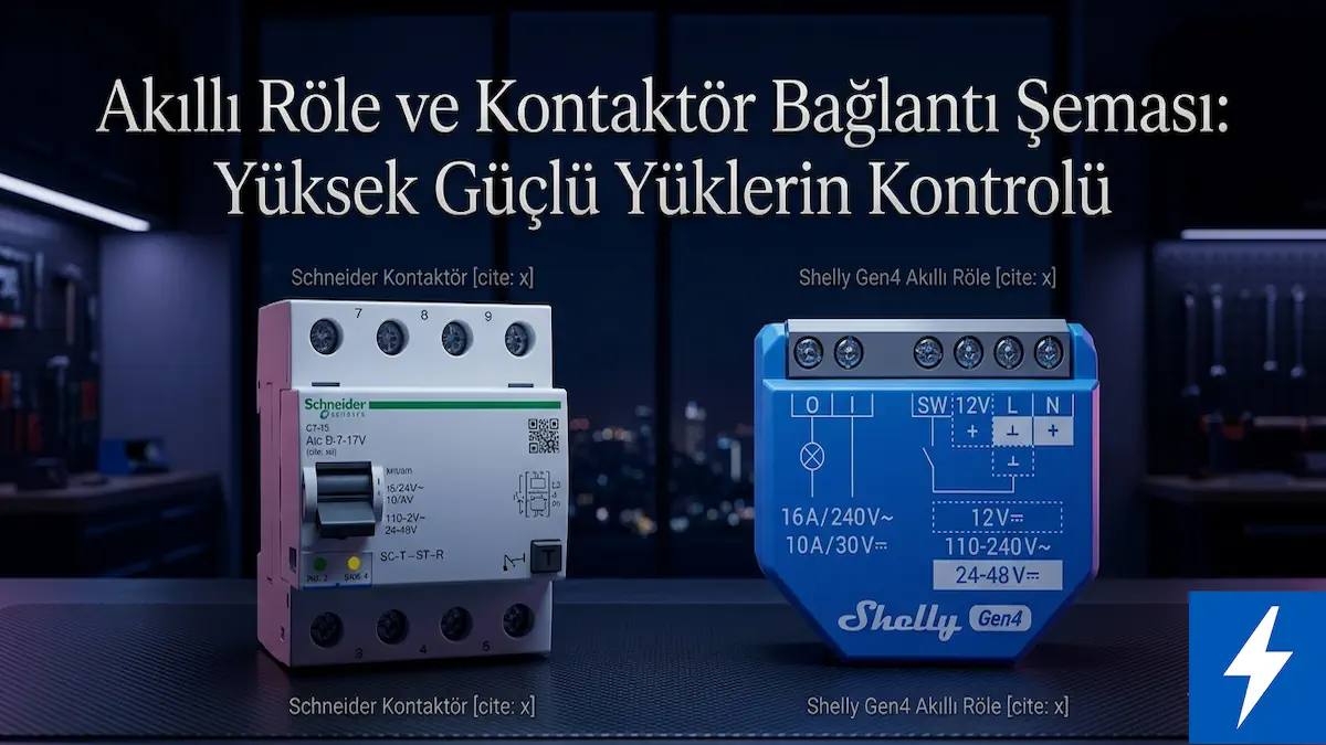 Akıllı röle ve kontaktör bağlantı şeması kapak görseli