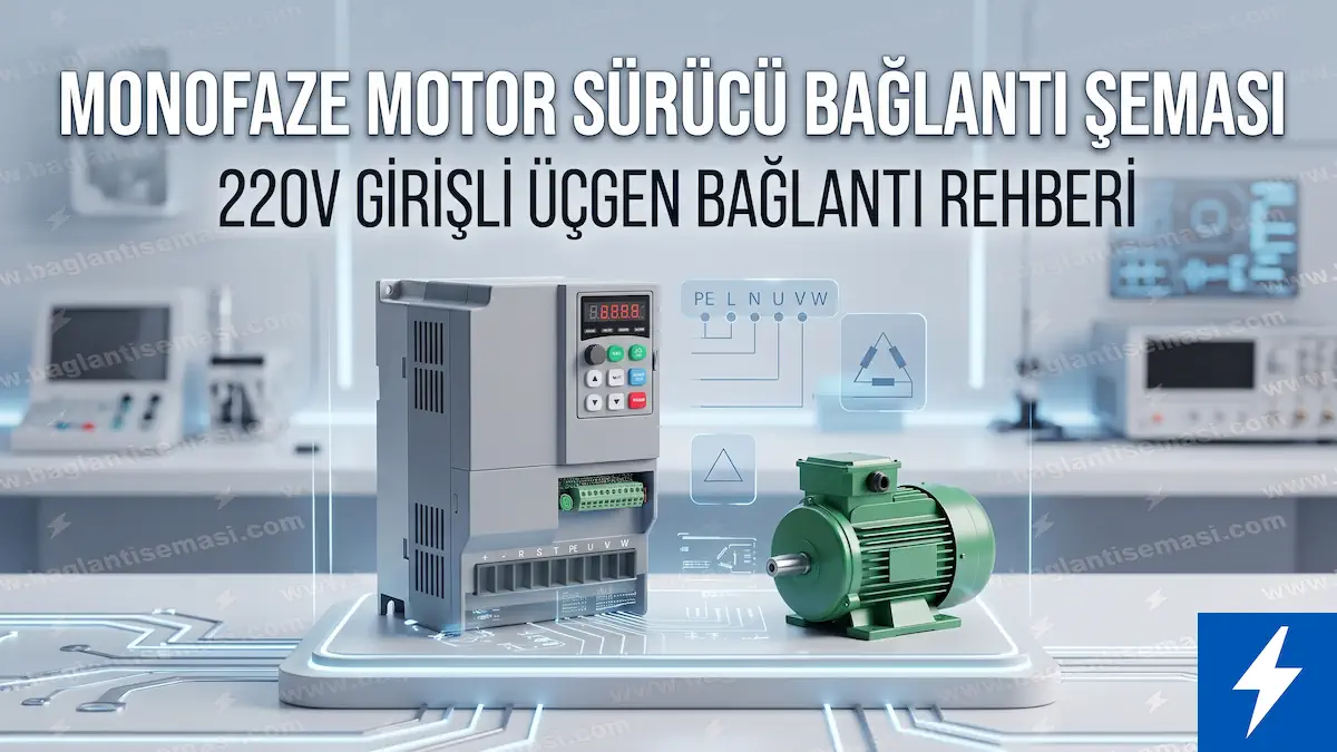 Monofaze motor sürücü vfd bağlantı şeması kapak görseli