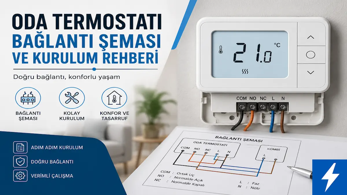 Oda Termostatı Bağlantı Şeması ve Kurulum Rehberi 1 Oda termostatı bağlantı şeması kapak görseli