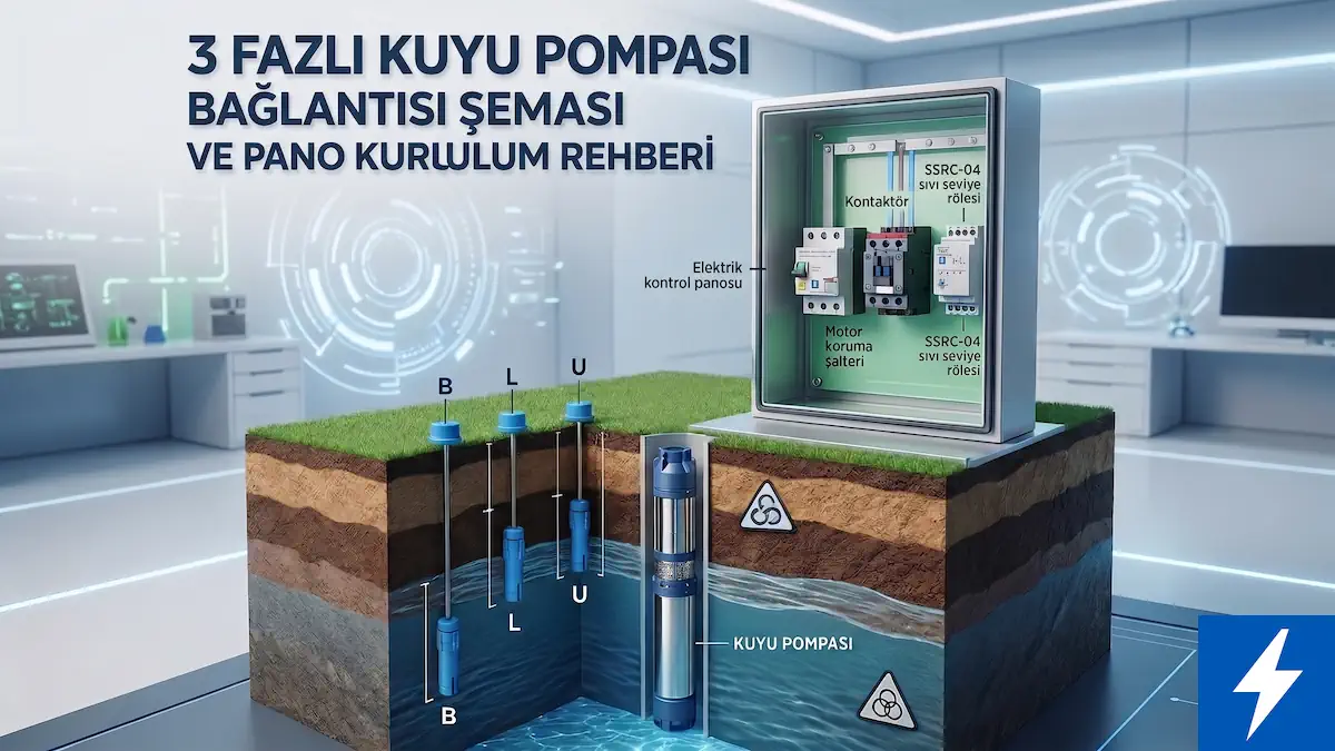 3 Fazlı kuyu pompası bağlantı şeması kapak görseli