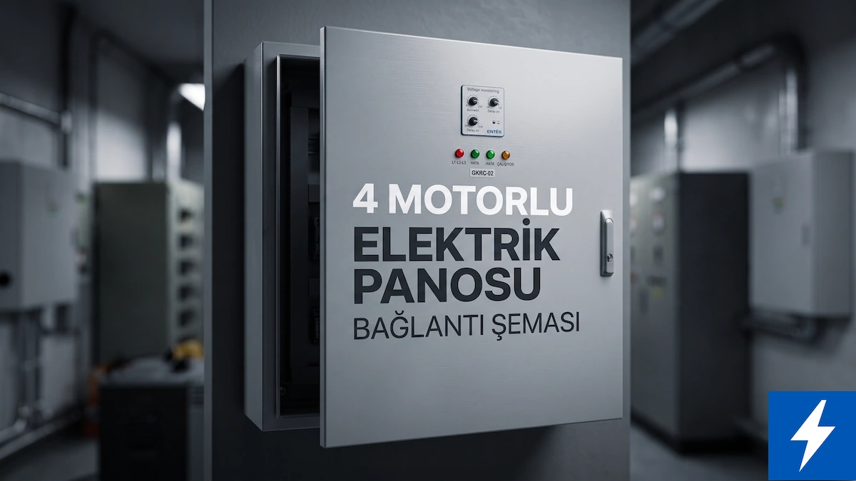 4 motorlu elektrik panosu bağlantı şeması