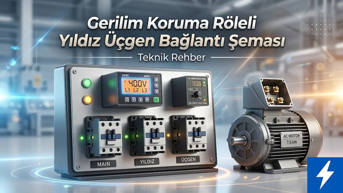 Gerilim koruma röleli yıldız üçgen bağlantı şeması kapak görseli